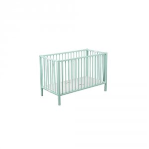 Lit bébé roméo 60x120cm extra-pliant laque vert mint Combelle