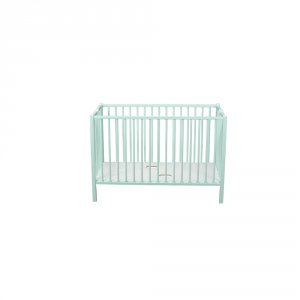 Lit bébé roméo 60x120cm extra-pliant laque vert mint Combelle