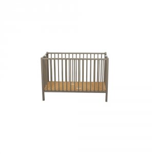 Lit bébé roméo 60x120cm extra-pliant laque gris clair Combelle
