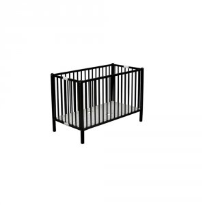 Lit bébé roméo 60x120cm extra-pliant laque noir Combelle