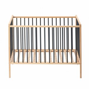 Lit en bois 60x120 cm rémi anthracite Combelle