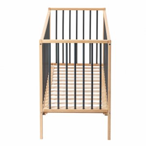 Lit en bois 60x120 cm rémi anthracite Combelle