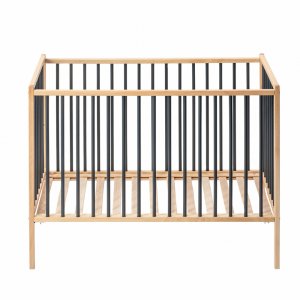Lit en bois 60x120 cm rémi anthracite Combelle