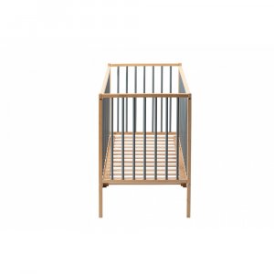 Lit en bois 60x120 cm rémi hybride bleu gris Combelle