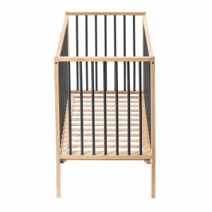 Lit en bois 70x140 cm rémi anthracite Combelle