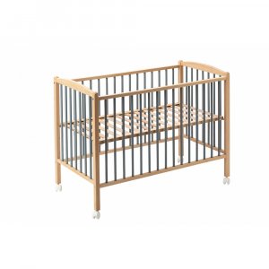 Lit en bois 70x140 cm arthur hybride bleu gris Combelle