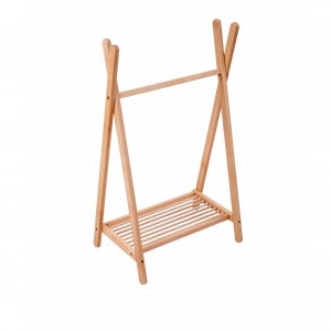 Portant à vêtements pour enfant léandre vernis naturel Combelle