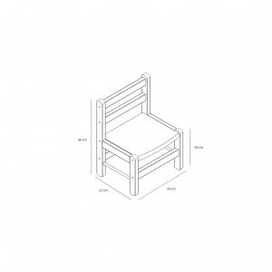 Petit bureau tom vernis naturel + chaise basse louise vernis naturel Combelle