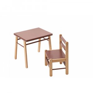 Petite table enfant gabriel hybride vieux rose Combelle