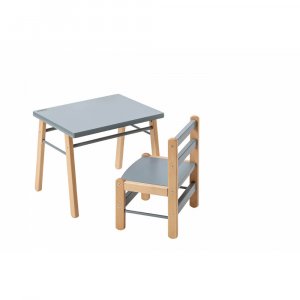 Petite table enfant gabriel hybride bleu gris Combelle