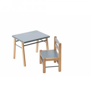 Petite table enfant gabriel hybride bleu gris Combelle