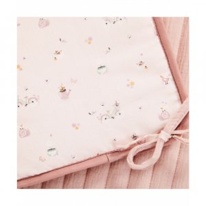 Protège barreaux de lit modulable bucolique rose Combelle