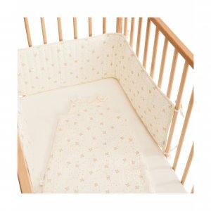 Tour de lit matelassé hirondelle ecru Combelle