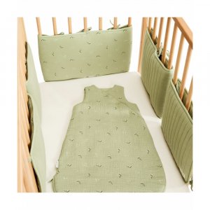 Protège barreaux de lit modulable bucolique vert Combelle
