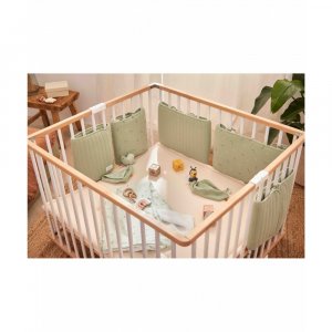 Protège barreaux de lit modulable bucolique vert Combelle