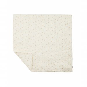 Couverture matelassée 100 x 100 cm hirondelle ecru Combelle