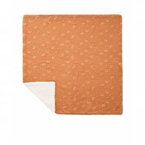 Couverture réversible 100 x 100 cm camel Combelle