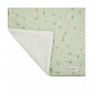 Couverture réversible 70 x 100 cm bucolique vert Combelle