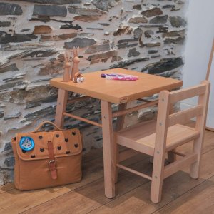 Petite chaise basse enfant louise hybride blanc Combelle