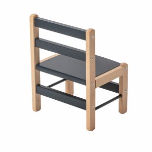 Petite chaise basse enfant louise anthracite Combelle