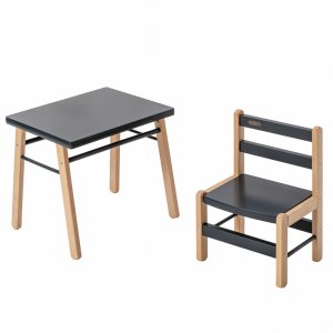 Petite chaise basse enfant louise anthracite Combelle