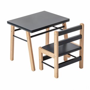 Petite chaise basse enfant louise anthracite Combelle