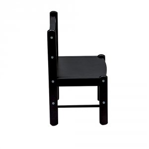 Chaise basse laque noir Combelle