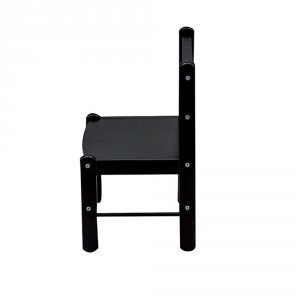 Chaise basse laque noir Combelle