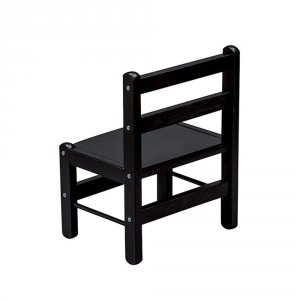 Chaise basse laque noir Combelle