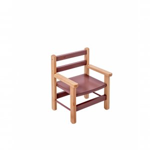 Petit fauteuil enfant avec accoudoirs juliette hybride vieux rose Combelle