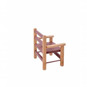 Petit fauteuil enfant avec accoudoirs juliette hybride vieux rose Combelle