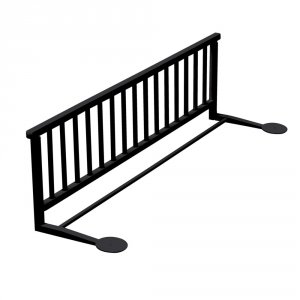Barrière de lit 35x127cm laque noir Combelle