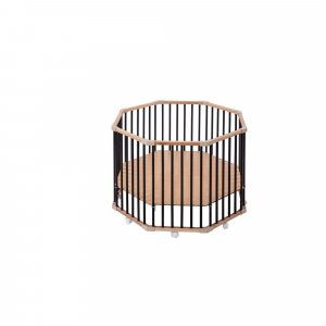 Parc octogonal bébé en bois basile hybride noir Combelle