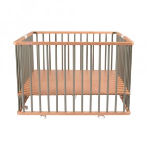 Parc pliant carré gaby avec plancher réglable hybride gris Combelle