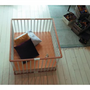 Parc pliant carré gaby avec plancher réglable hybride gris Combelle