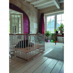 Parc pliant carré gaby avec plancher réglable hybride gris Combelle