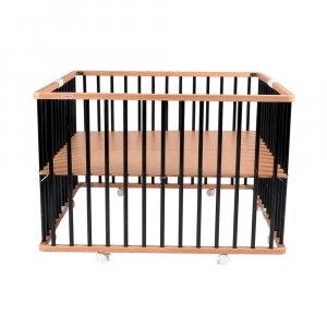 Parc bébé pliant carré gaby avec plancher réglable hybride noir Combelle