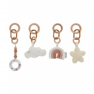 Set d'activités à suspendre pour arche de jeux ecru Combelle