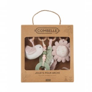 Set d'activités à suspendre pour arche de jeux rose Combelle