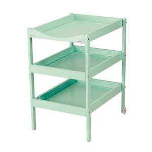 Table à langer susie 3 plateaux laque vert mint Combelle