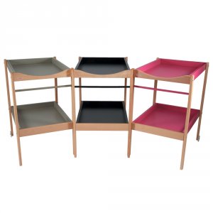 Table à langer alice 2 plateaux hybride noir Combelle