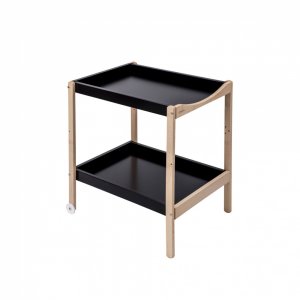 Table à langer avec 2 plateaux margot hybride noir Combelle