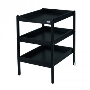 Table à langer susie 3 plateaux laque noir Combelle