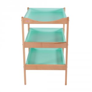 Table à langer susie 3 plateaux hybride vert mint Combelle