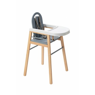 Chaise haute bois lili hybride bleu gris