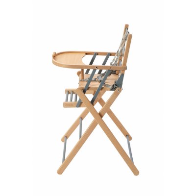 Chaise haute pliante sarah hybride bleu gris