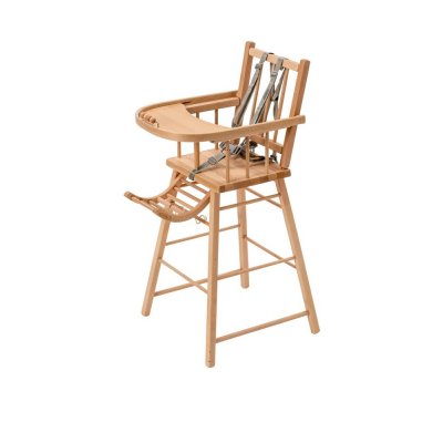 COMBELLE Chaise haute en bois andré vernis naturel