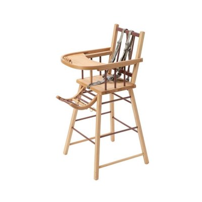 Chaise haute en bois andré hybride vieux rose