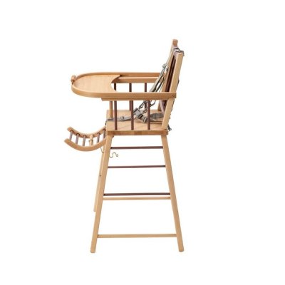 Chaise haute en bois andré hybride vieux rose