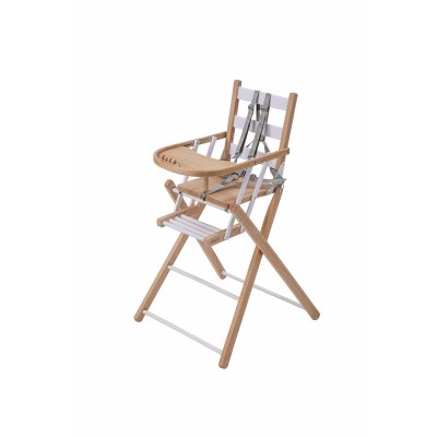 Chaise haute bébé sarah extra-pliante hybride blanc